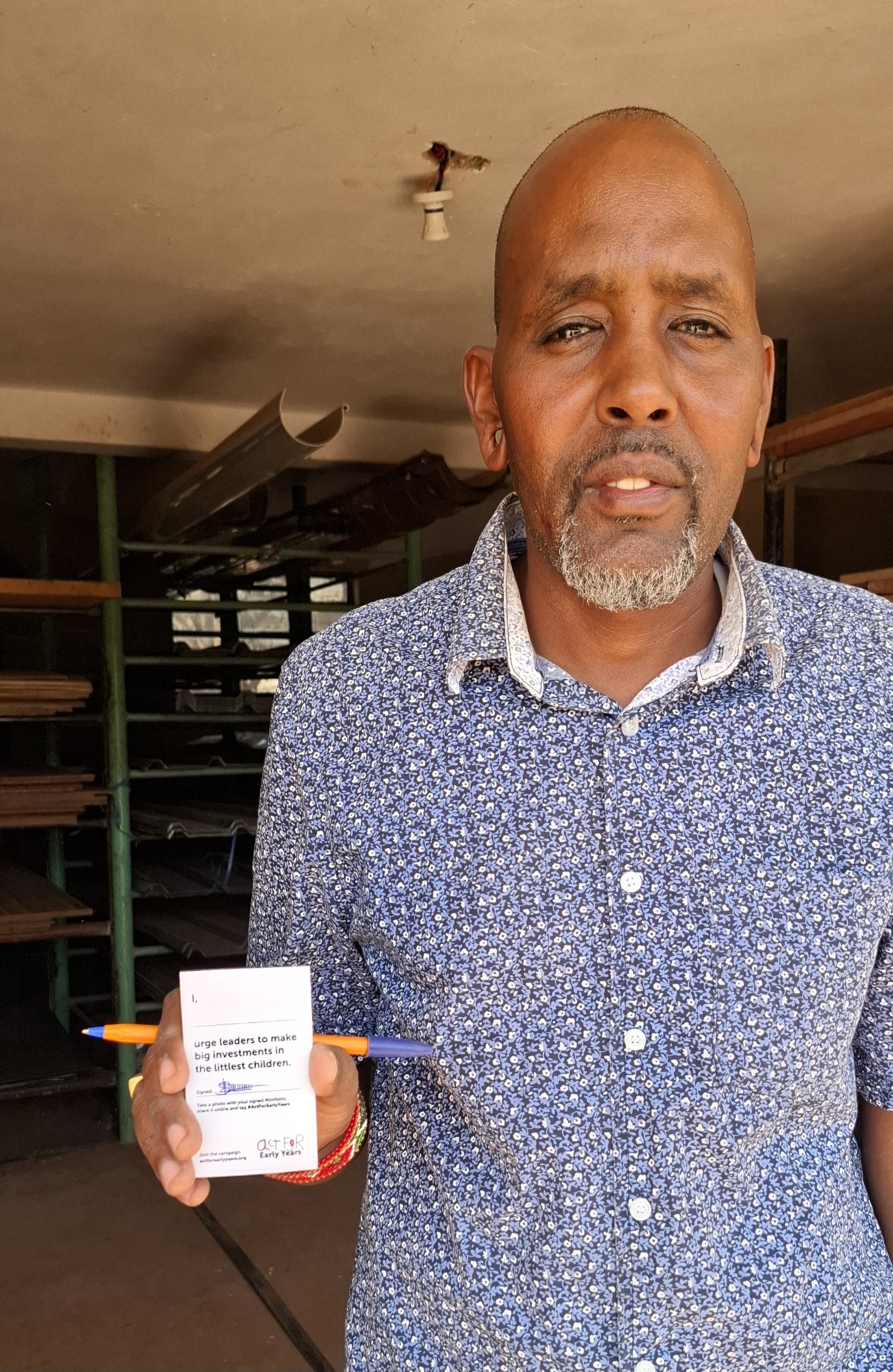 Moses Lepeenoi Owner of the Mosale Timberyard and Hardware limited Company in Samburu East ,Kenya.